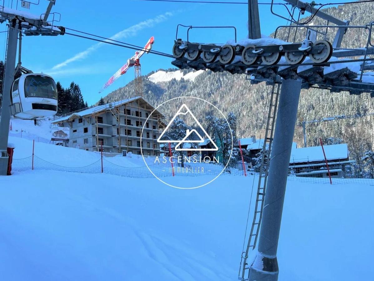 Dans Residence Neuve Le Snow Roc Sur Les Pistes, Grand Studio Cosy 5 Pers Avec Terrasse Panoramique, Sauna, Wifi Saint-Jean-dʼAulps المظهر الخارجي الصورة