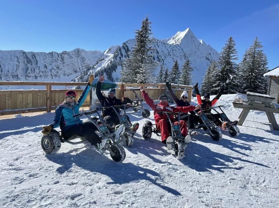 Dans Residence Neuve Le Snow Roc Sur Les Pistes, Grand Studio Cosy 5 Pers Avec Terrasse Panoramique, Sauna, Wifi Saint-Jean-dʼAulps المظهر الخارجي الصورة