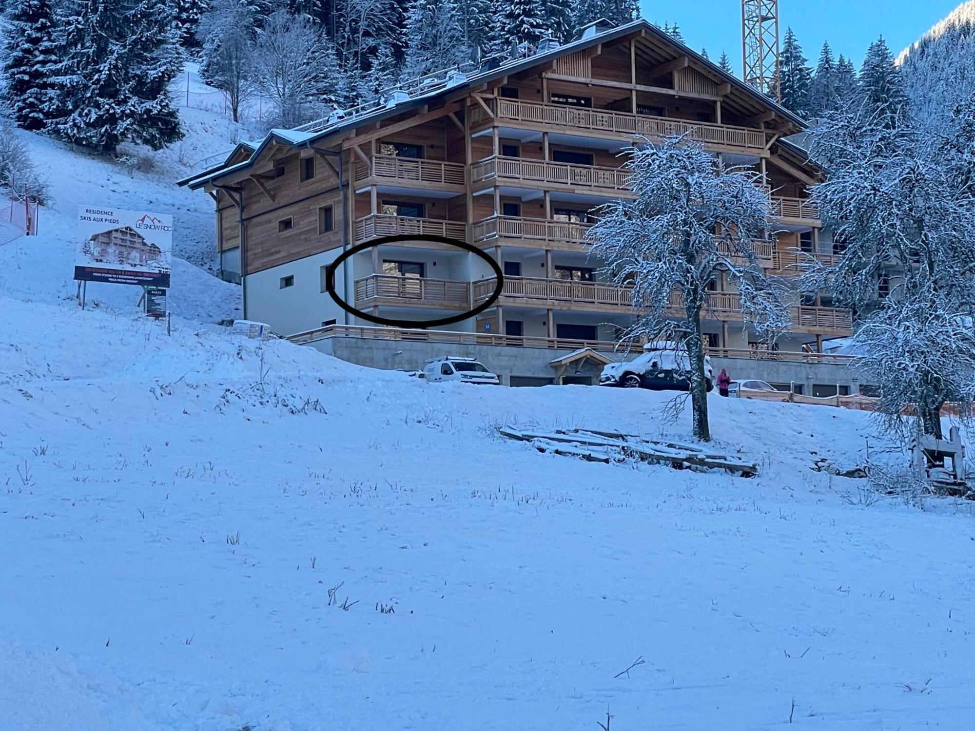 Dans Residence Neuve Le Snow Roc Sur Les Pistes, Grand Studio Cosy 5 Pers Avec Terrasse Panoramique, Sauna, Wifi Saint-Jean-dʼAulps المظهر الخارجي الصورة