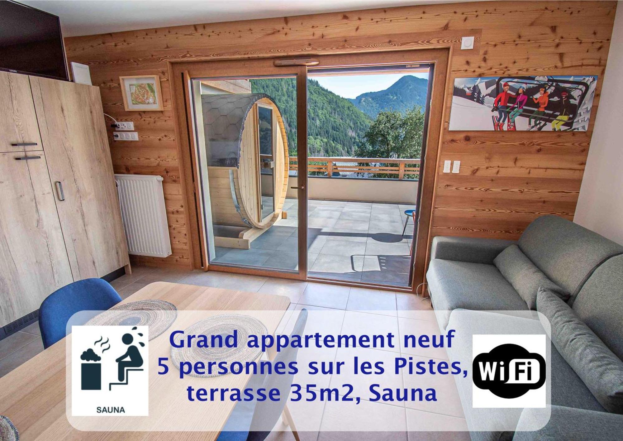 Dans Residence Neuve Le Snow Roc Sur Les Pistes, Grand Studio Cosy 5 Pers Avec Terrasse Panoramique, Sauna, Wifi Saint-Jean-dʼAulps المظهر الخارجي الصورة