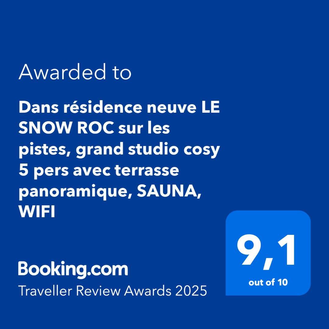 Dans Residence Neuve Le Snow Roc Sur Les Pistes, Grand Studio Cosy 5 Pers Avec Terrasse Panoramique, Sauna, Wifi Saint-Jean-dʼAulps المظهر الخارجي الصورة